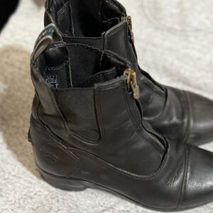 Ariat Heritage IV Zip Waterproof Paddock Boots Black Leather Women’s Size 6.5 B